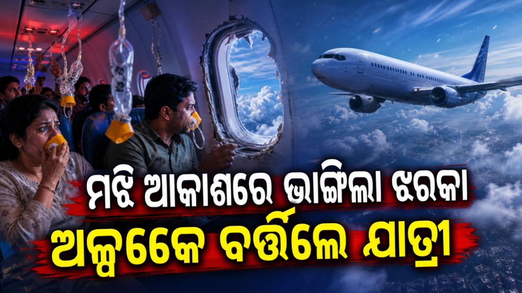 ମଝି ଆକାଶରେ ଖସିଲା ବିମାନ ଝରକା, ସିଟ୍‌ବେଲ୍ଟ ବଞ୍ଚାଇଲା ଯାତ୍ରୀଙ୍କ ଜୀବନ